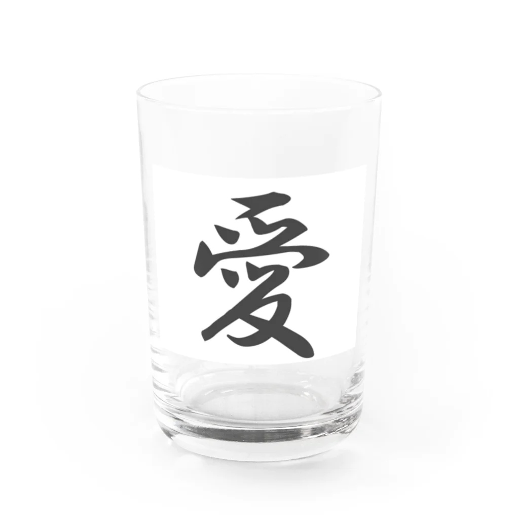 tanupondesuyoの外国人に人気の漢字入りグッズ（おみやげにいかがですか） Water Glass :front