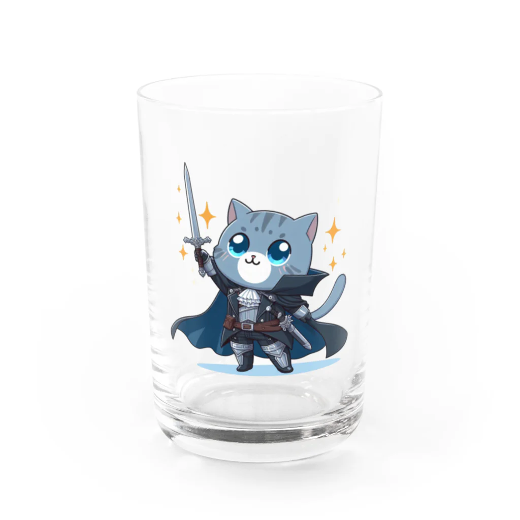 TOSHIRO-Tのファンタジー猫シリーズ・勇者 Water Glass :front