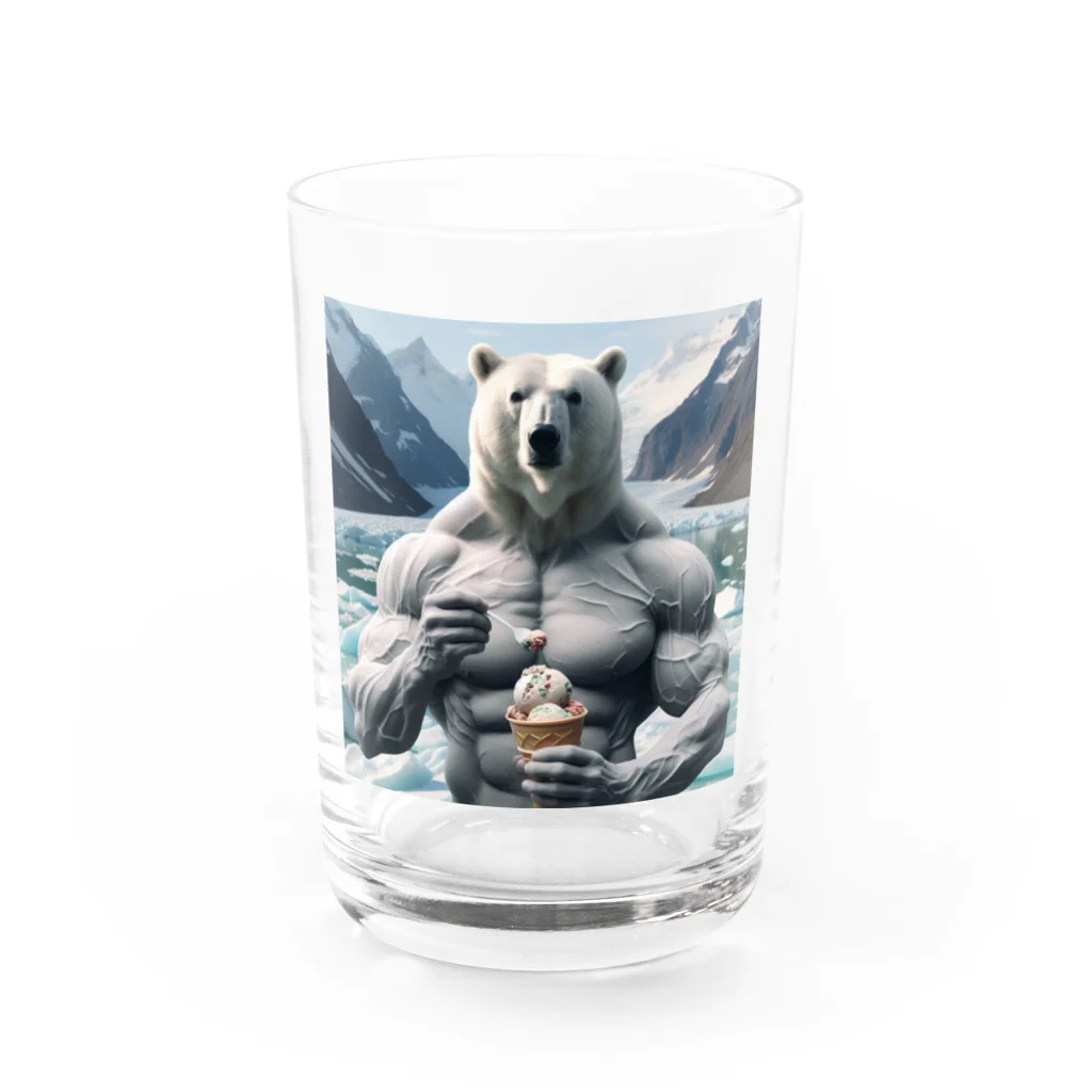 george-weblogの白クマッチョ Water Glass :front