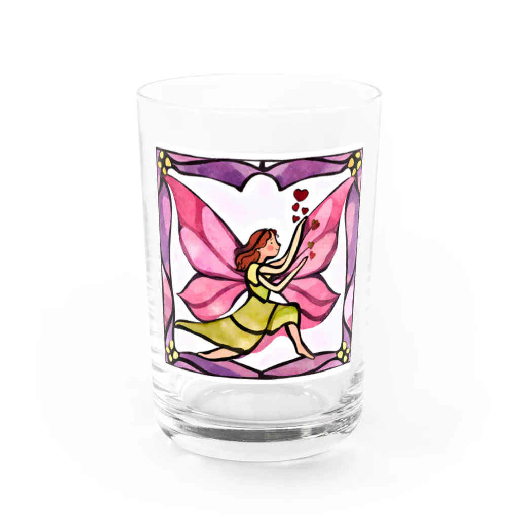 かるるんショップの幸せを運ぶ妖精 Water Glass :front