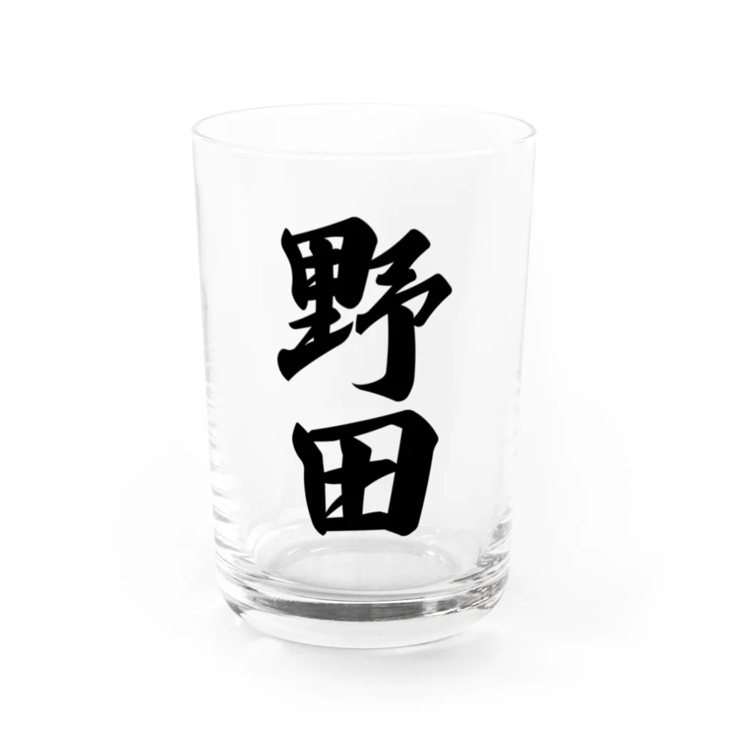 着る文字屋の野田 Water Glass :front