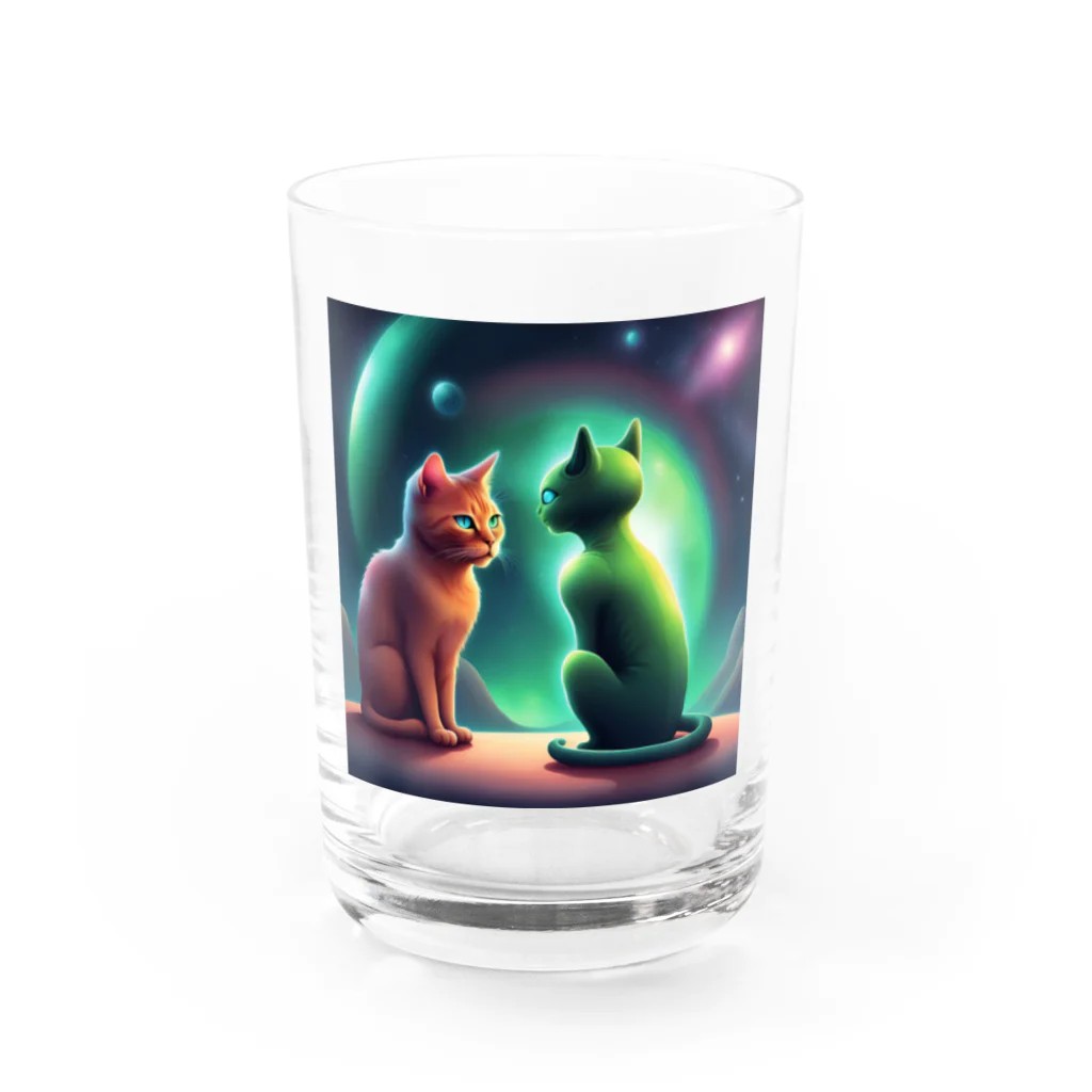 suguru12のキャット&宇宙猫 Water Glass :front