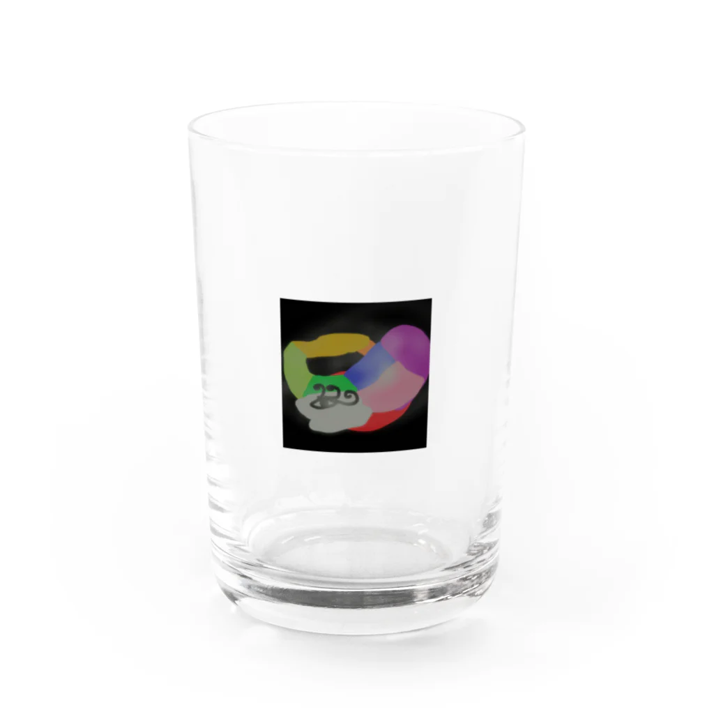 納豆ごはんの派手な蛇グッズ Water Glass :front