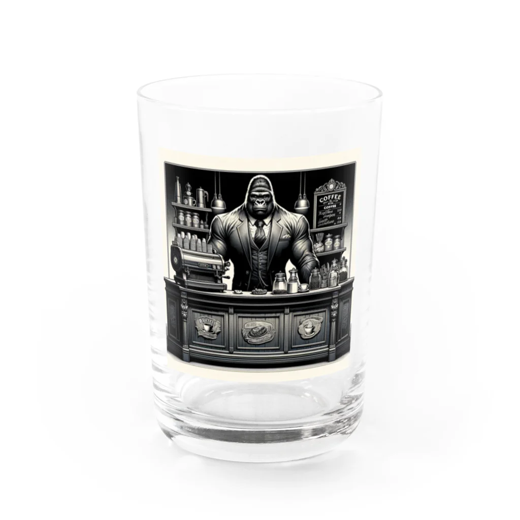 ゴリラショップのThe Mighty Gorilla Coffee Shop  Water Glass :front