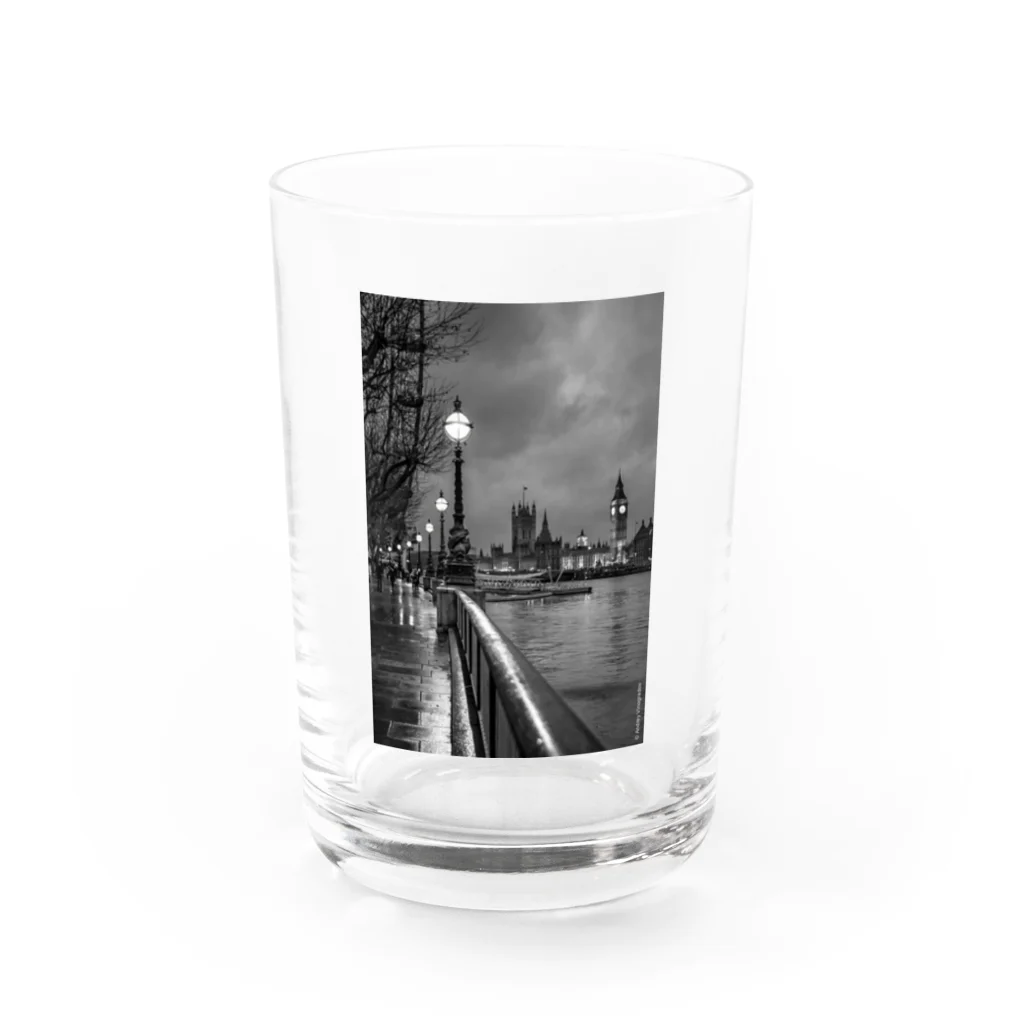 suzuri2024のフランスの夜の風景 Water Glass :front