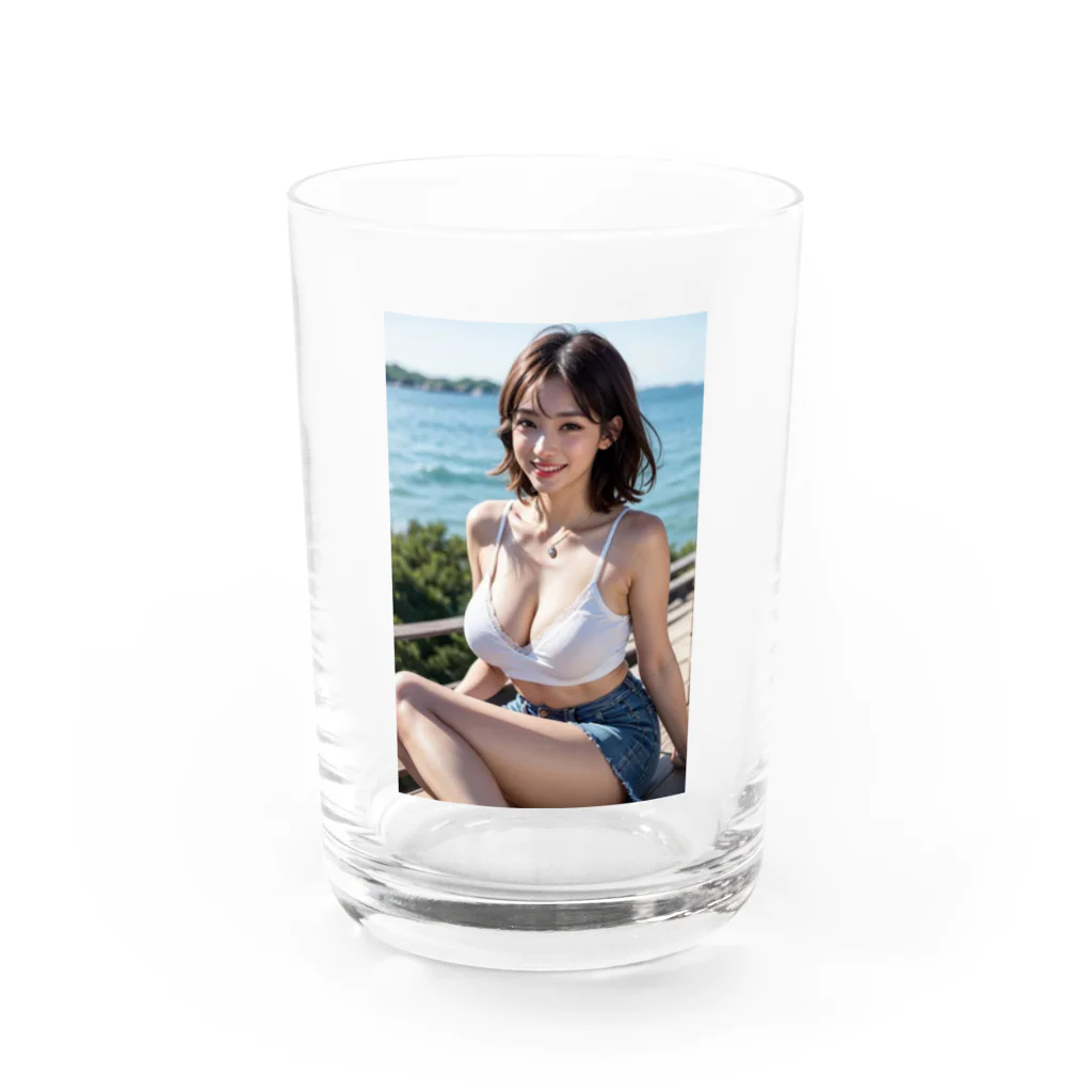 bijinngasyokuninの九十九里の塩風を感じて Water Glass :front