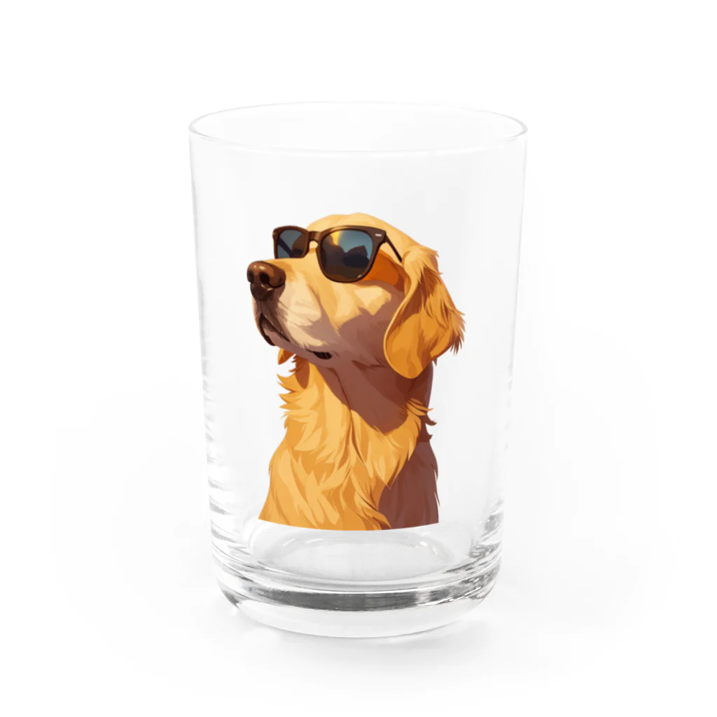 AQUAMETAVERSEのサングラスをかけた、かわいい犬 Marsa 106 Water Glass :front