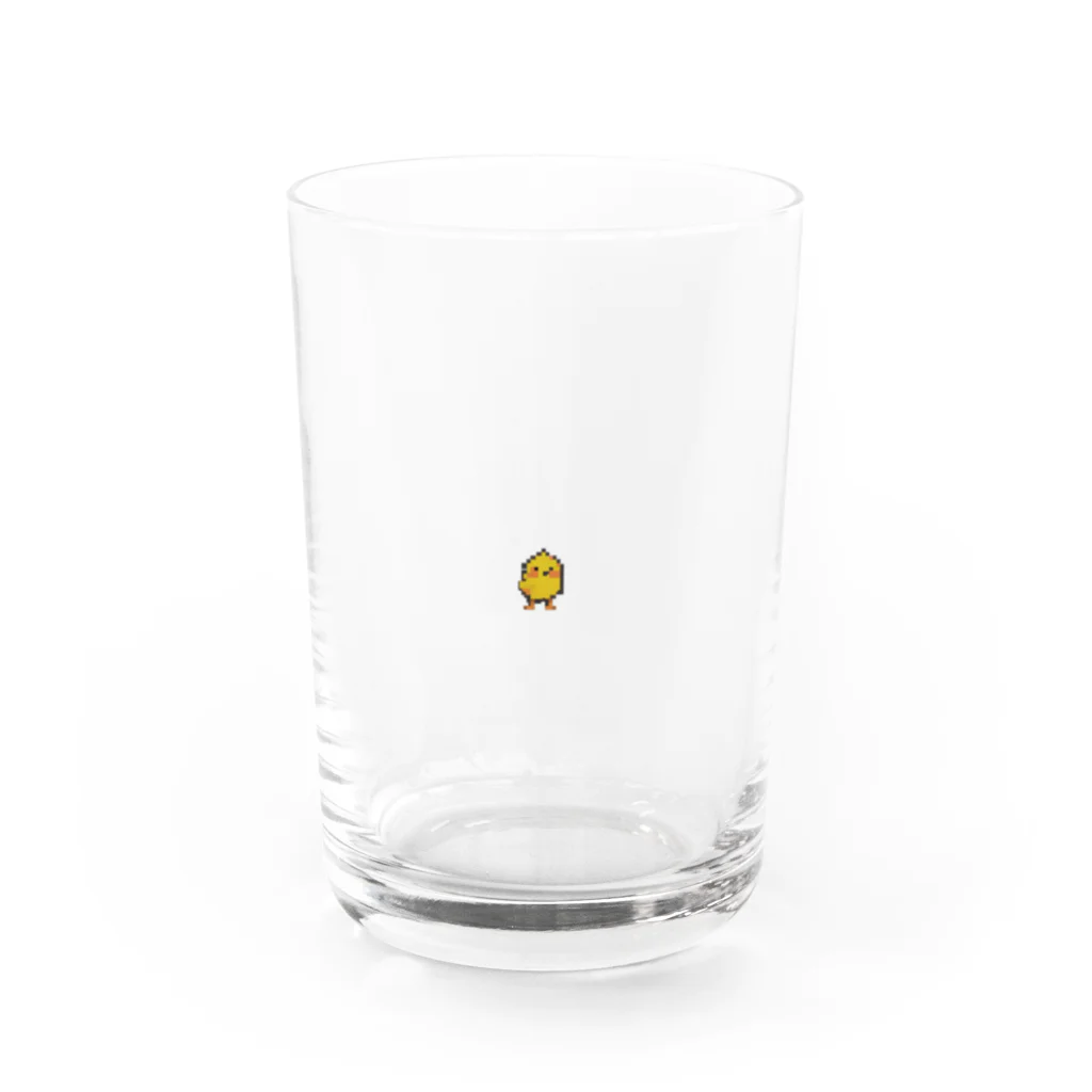 dotmagのドット絵風　ひよこグッズ Water Glass :front