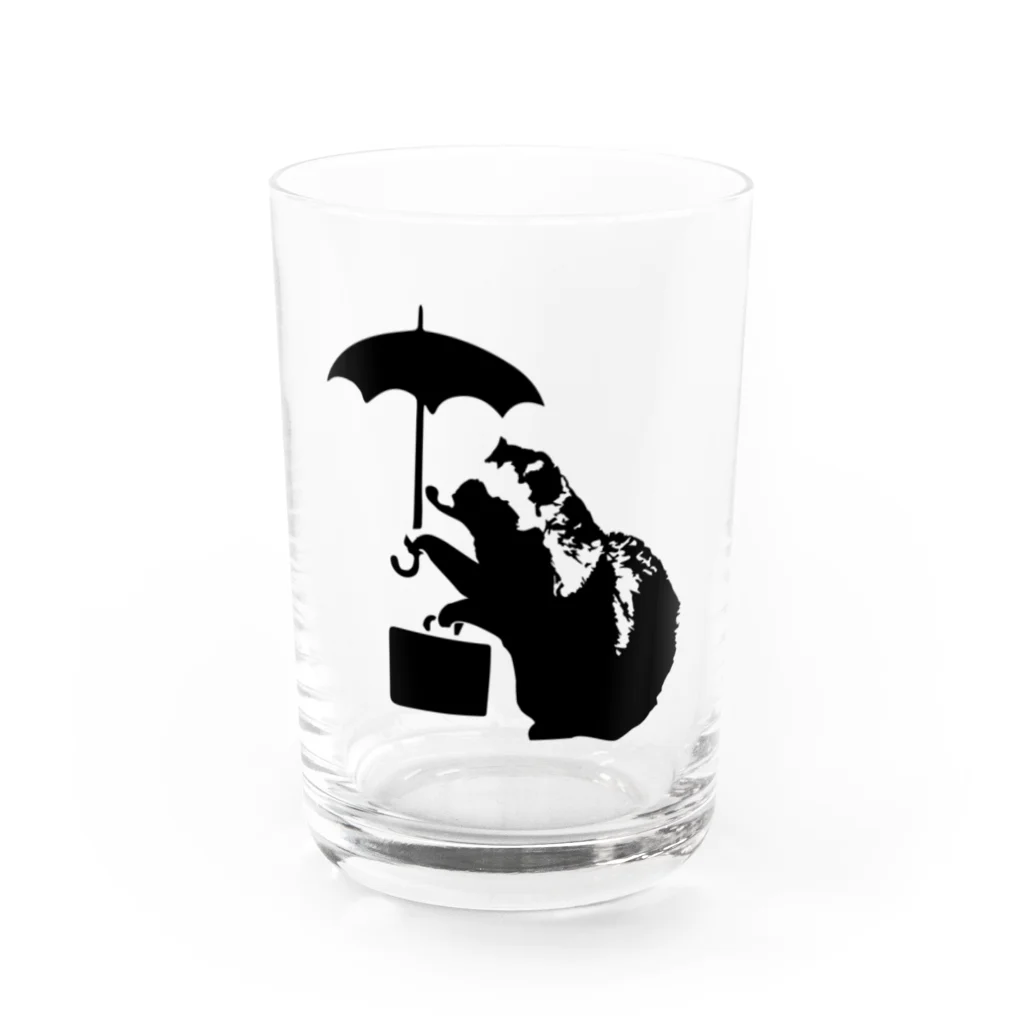 有限会社サイエンスファクトリーのUmbrella Tanuki Water Glass :front