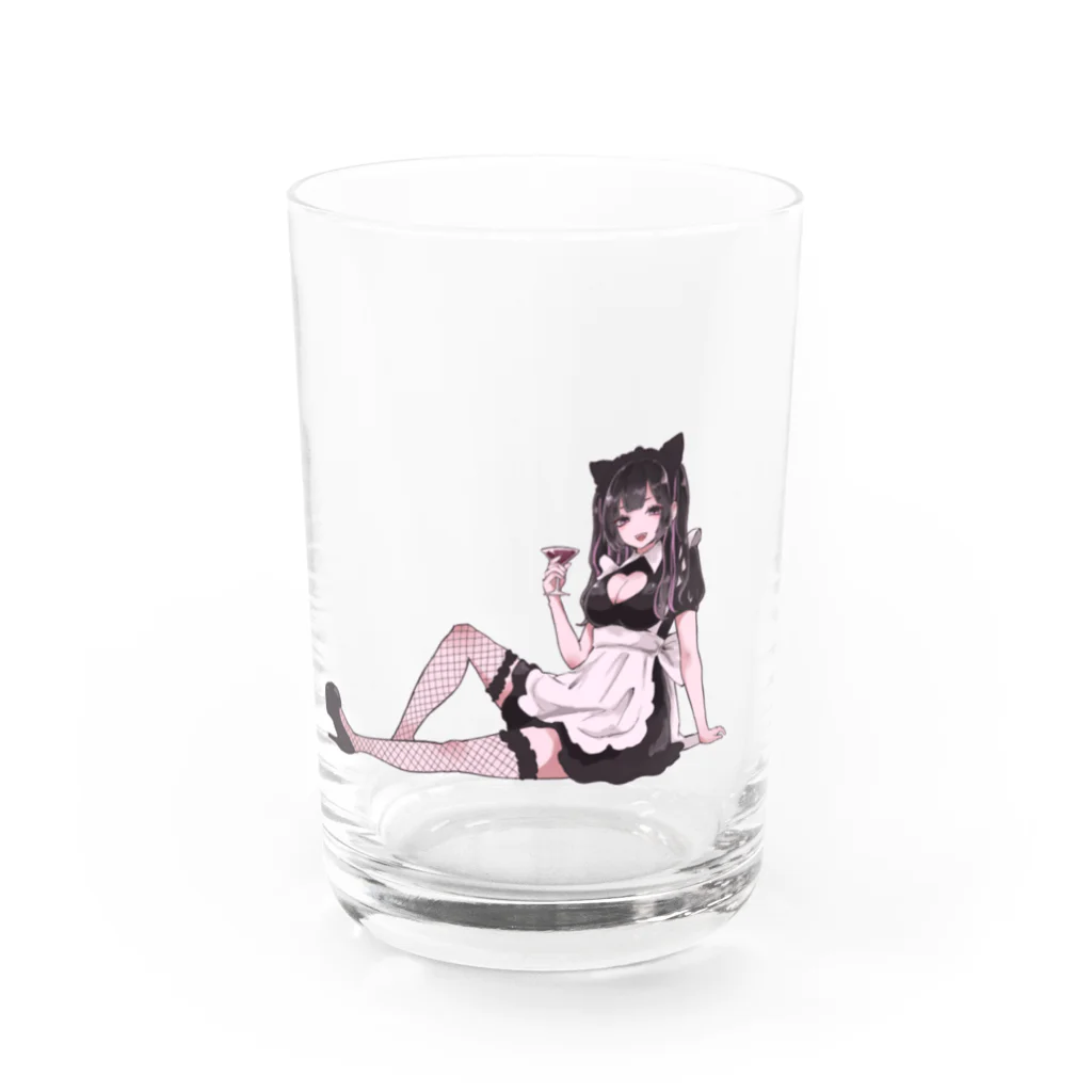 あなたのそばに戦慄をの猫耳戦慄 Water Glass :front