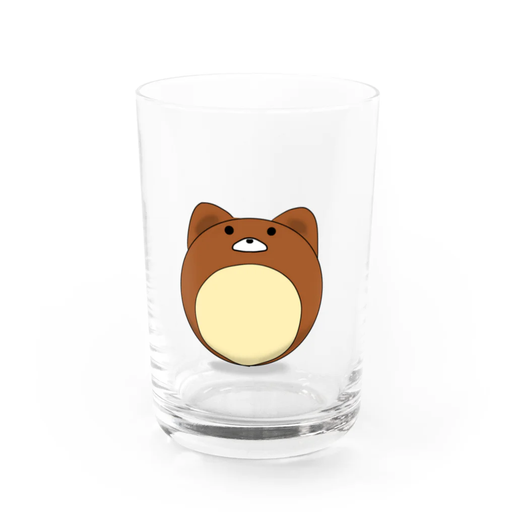 ばさぱん　web storeのアニマルボール　くまちゃん Water Glass :front