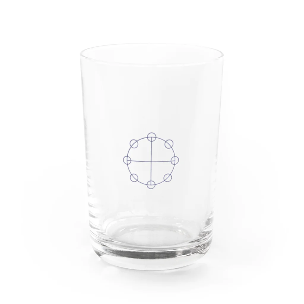 カミサマのらくがきの八咫の鏡（やたのかがみ） Water Glass :front