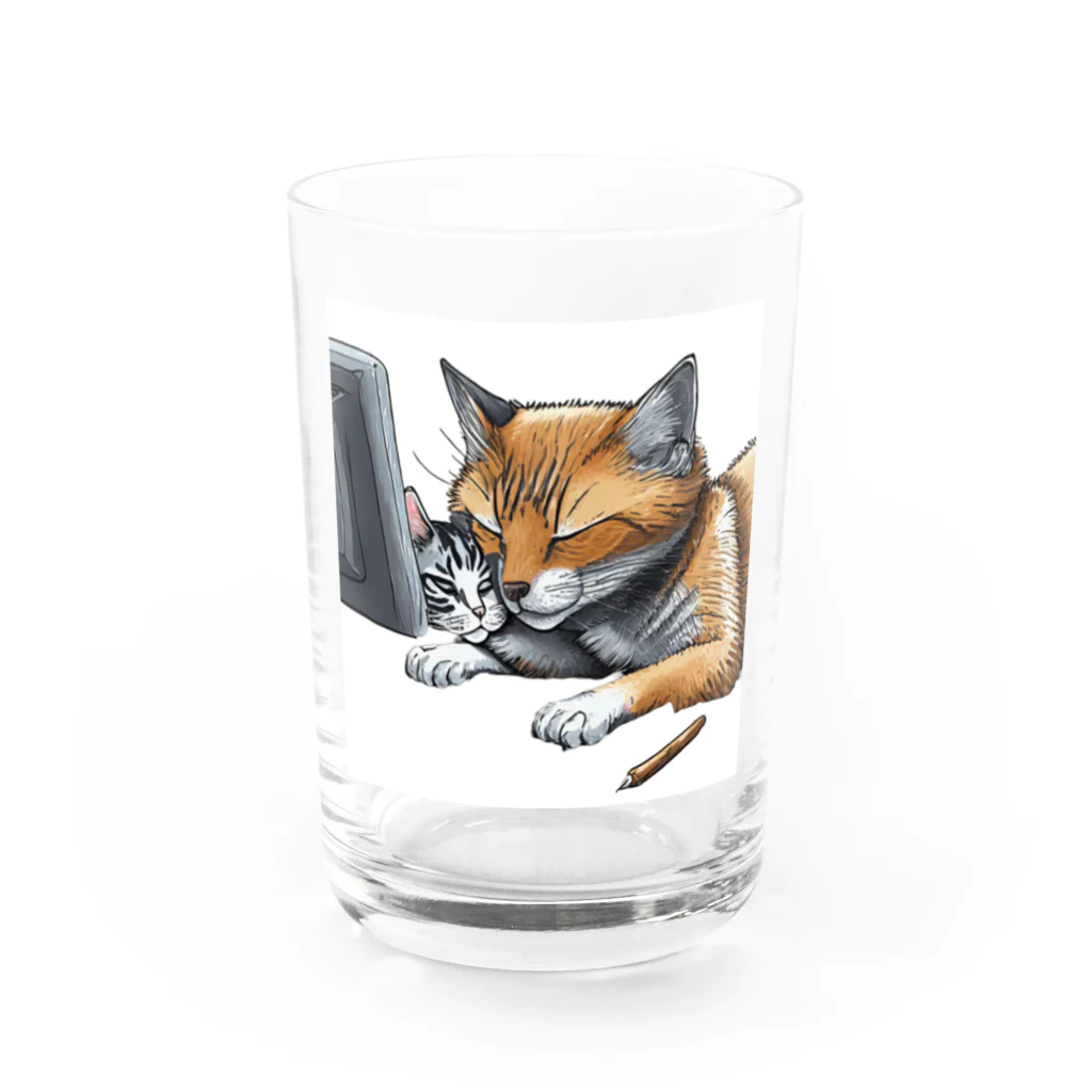 RaVaの犬と猫 Water Glass :front