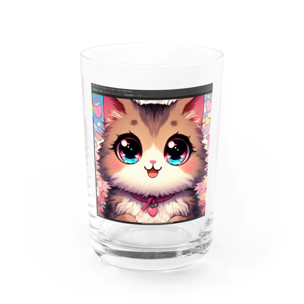 yos-1292583のねこニコばん Water Glass :front