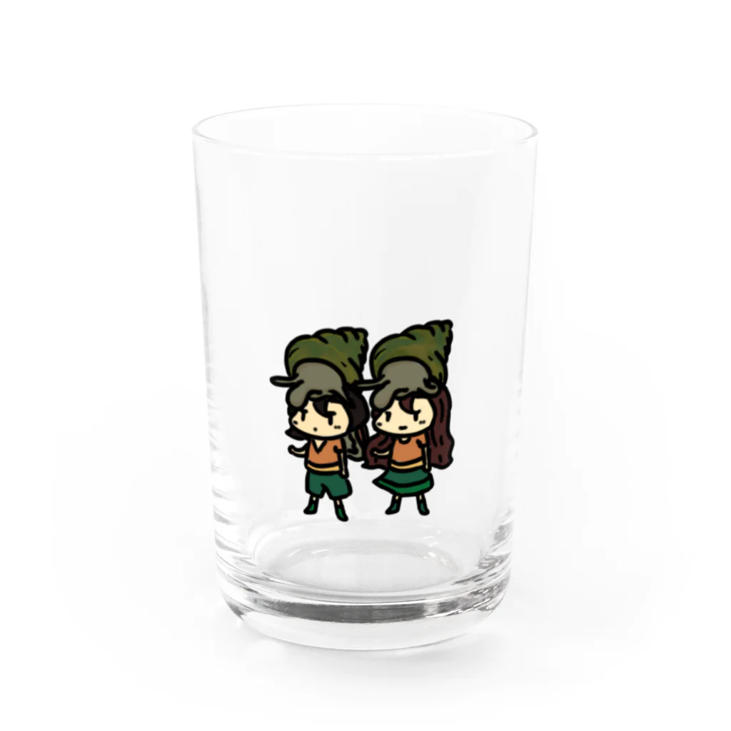 🕷Ame-shop🦇のヒメタニシ姉弟 Water Glass :front