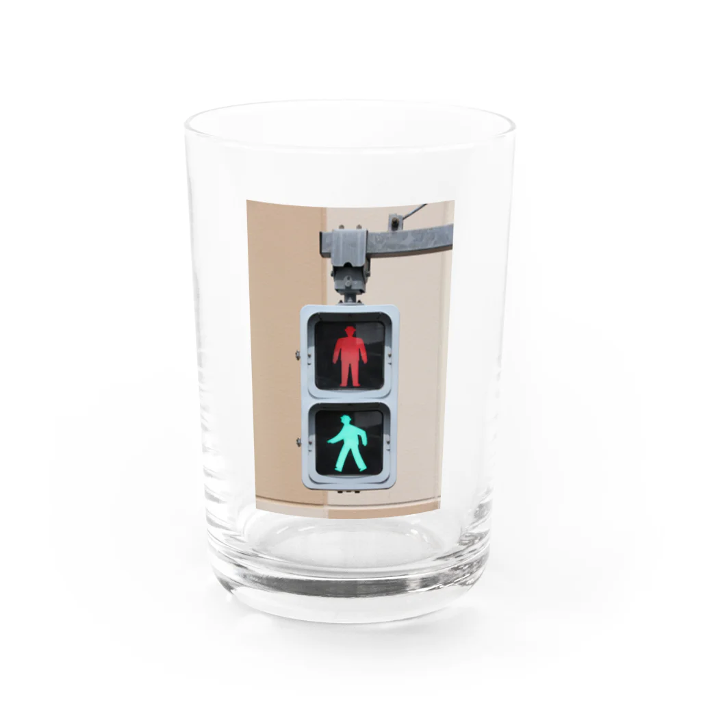 信号機グッズショップのLED歩行者用信号機 Water Glass :front