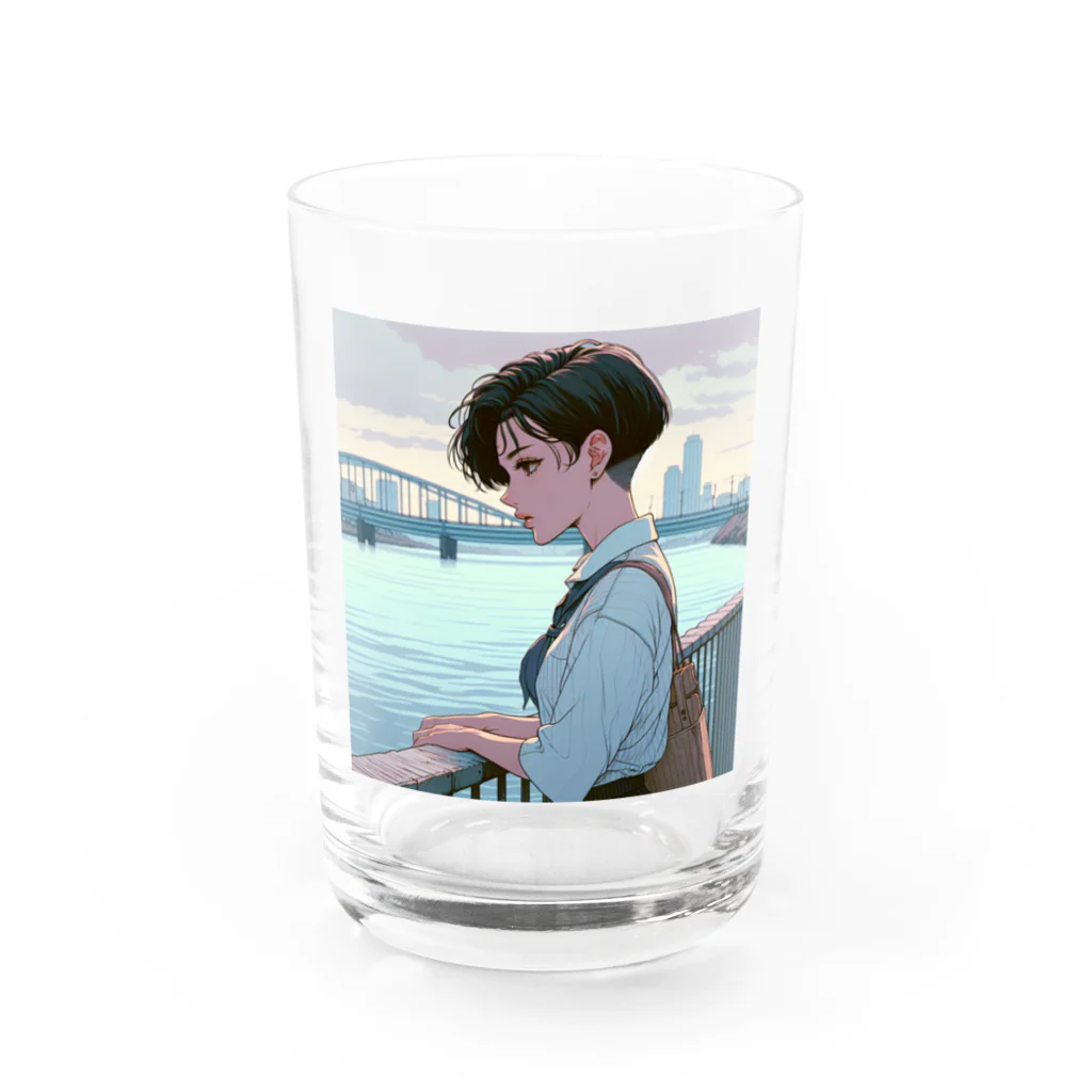 Riona_112の都会女子 Water Glass :front