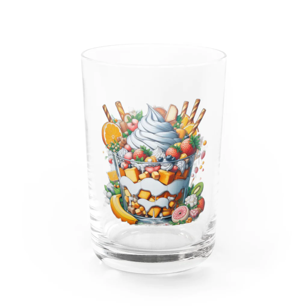 こんばにやのデカパフェ Water Glass :front