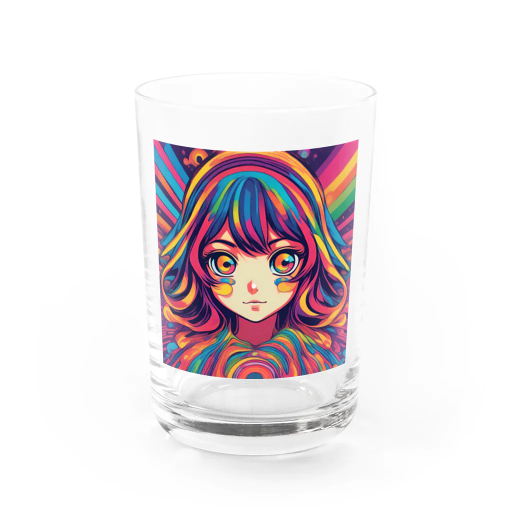 NonsenseCatのサイケ少女 Water Glass :front