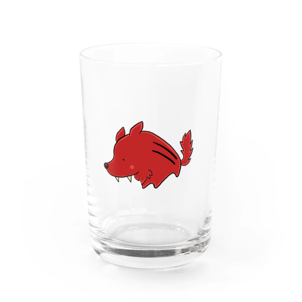 もふもふ堂のジェヴォーダンの獣 Water Glass :front