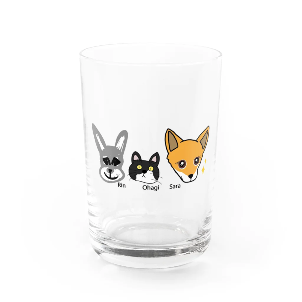 わんこと田舎暮らしのせいぞろい Water Glass :front