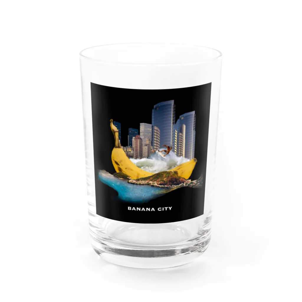 agepanbanchoのBanana City Water Glass :front