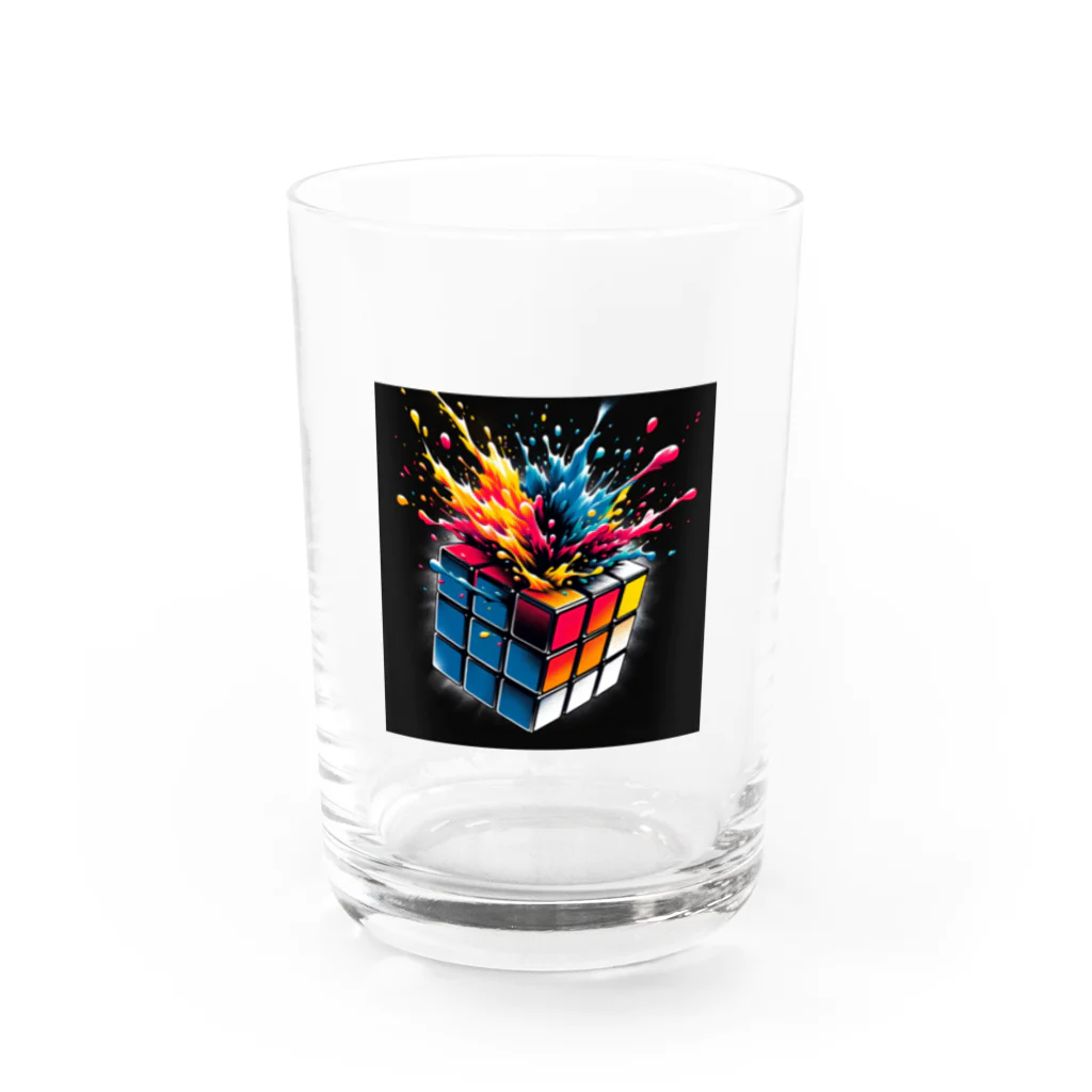 Ksdesignのカラーバースト・キュービカル Water Glass :front