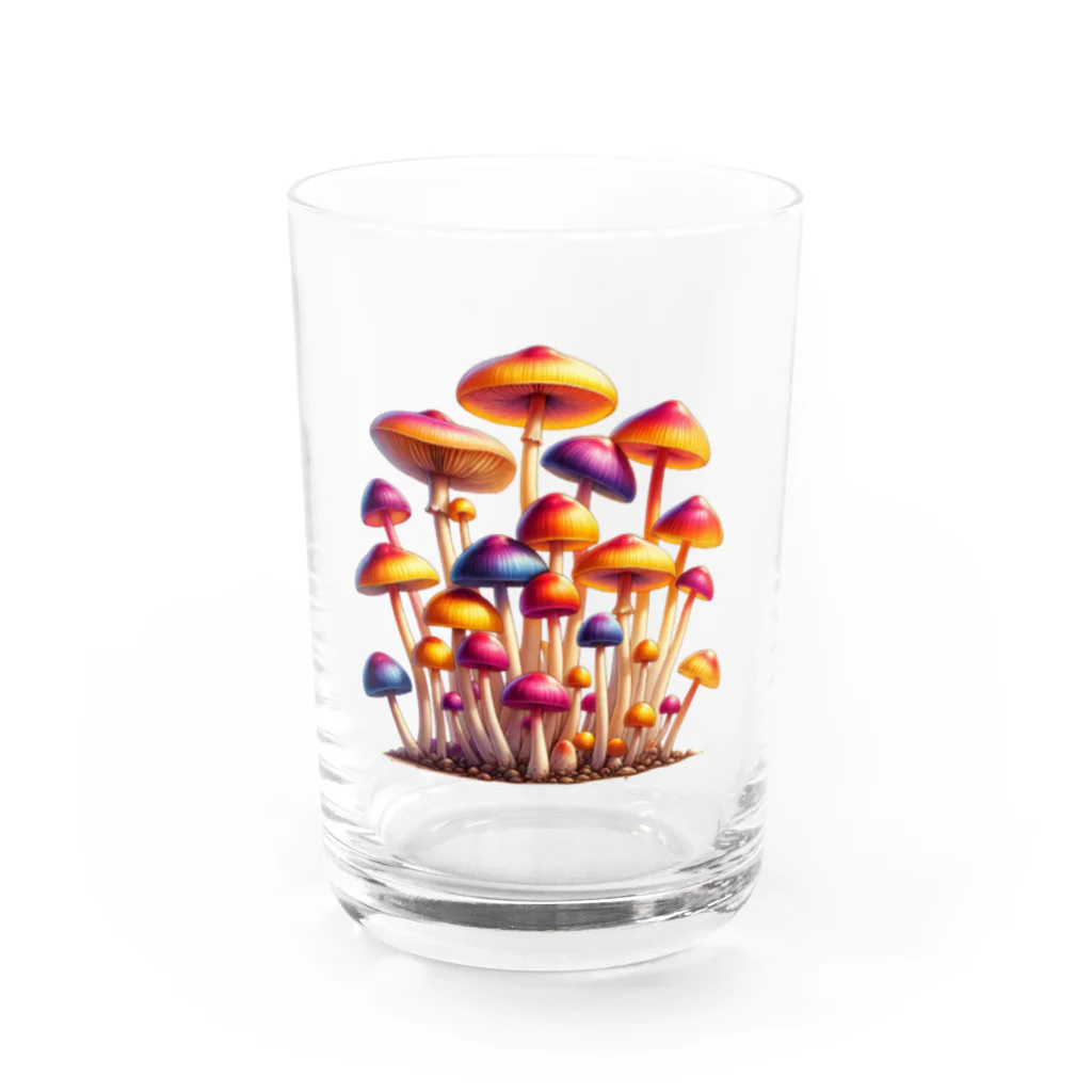 mushupのキャンディーキノコ  Water Glass :front