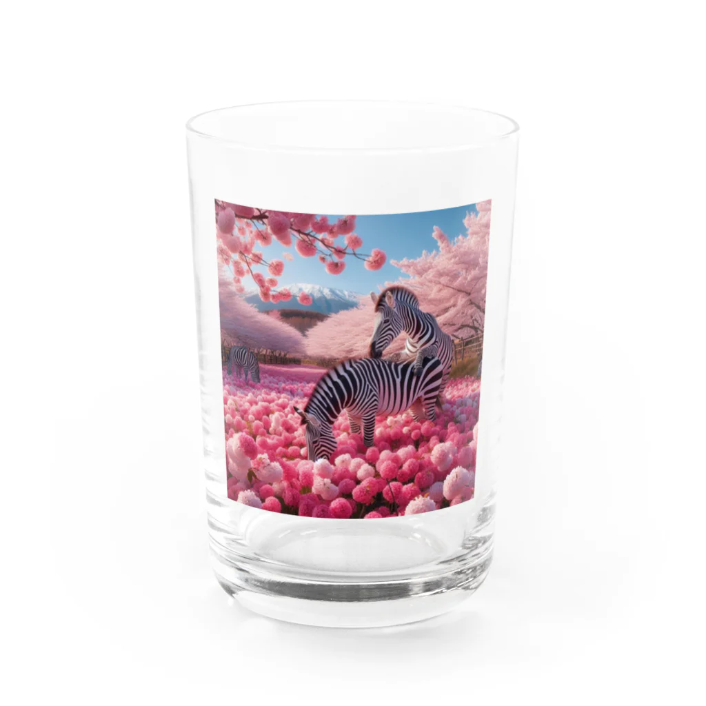 ONE POINTのワクワクする春 Water Glass :front