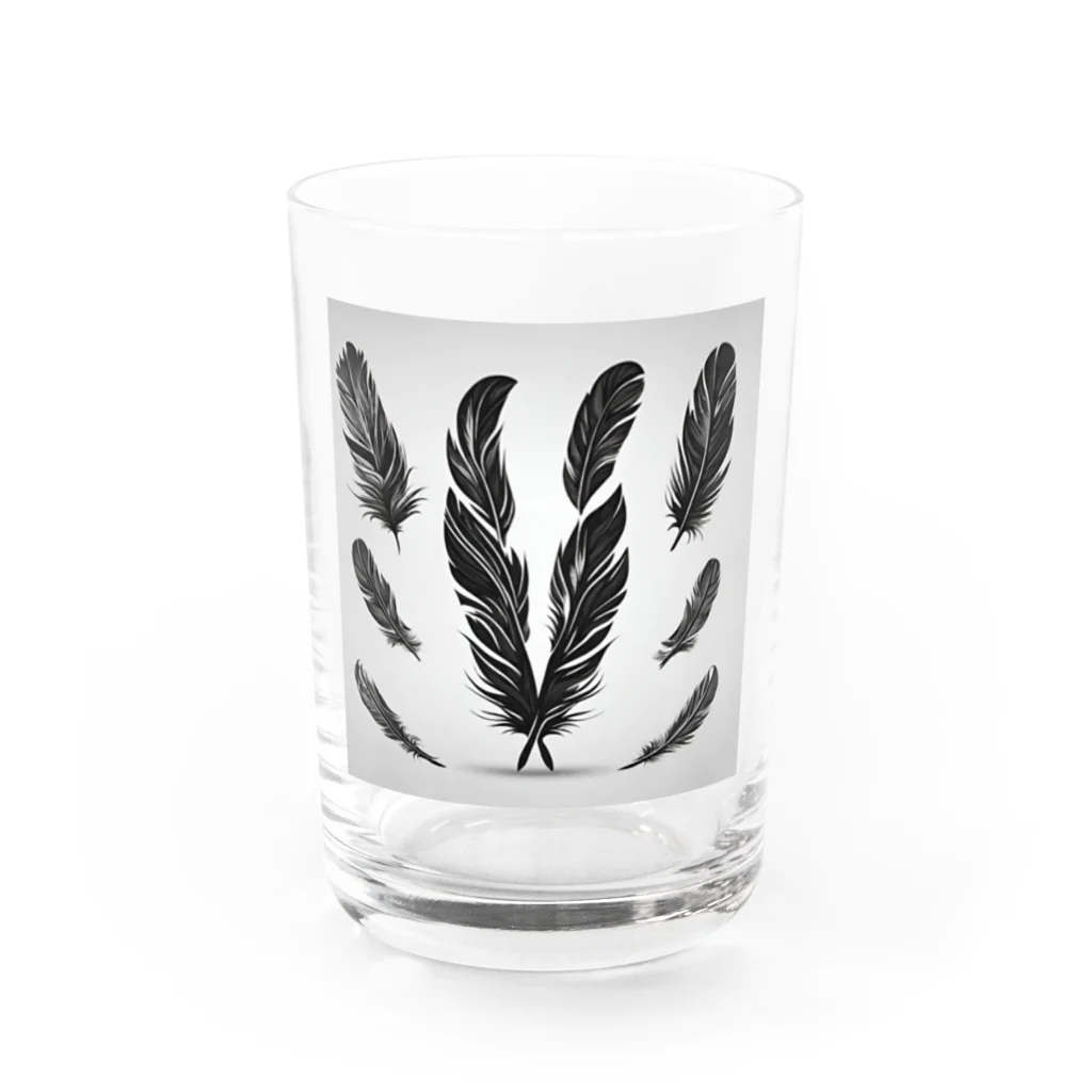 michael−skショップのfeathers of hope Water Glass :front