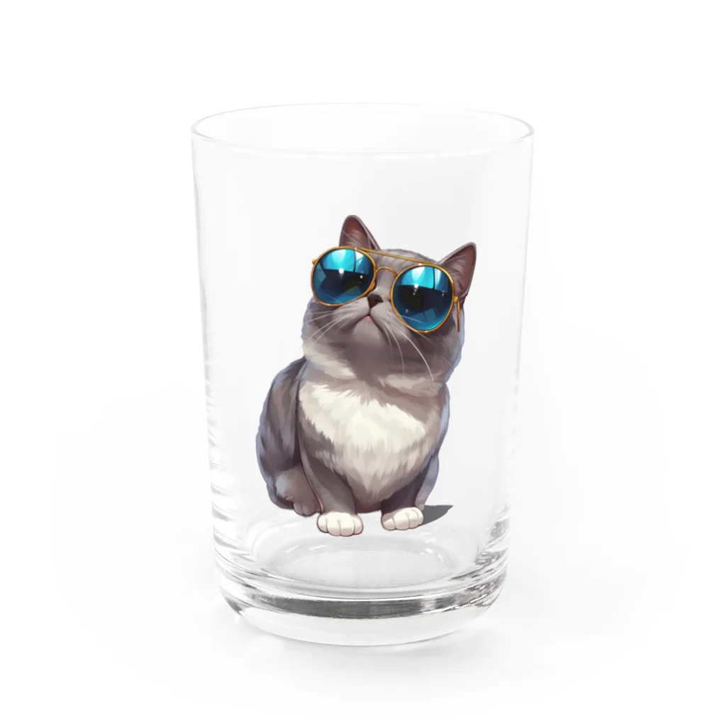 AQUAMETAVERSEのサングラスをかけた、かわいいネコ Marsa 106 Water Glass :front