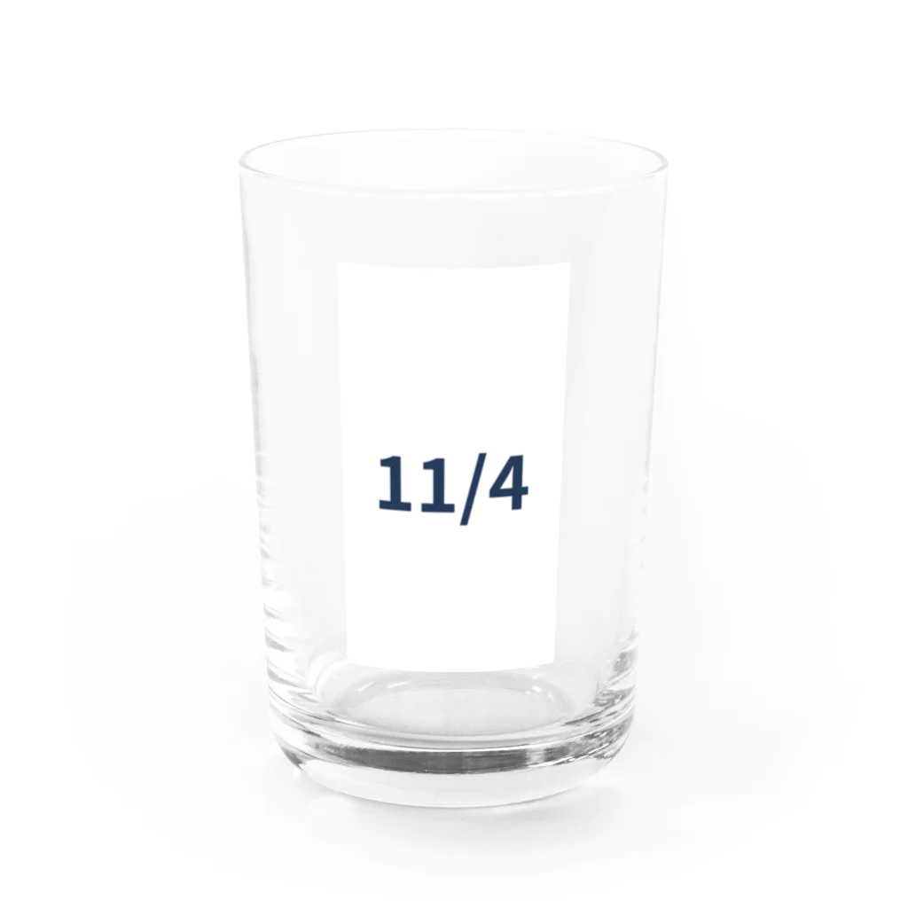 AY-28の日付グッズ　１１/4 バージョン Water Glass :front