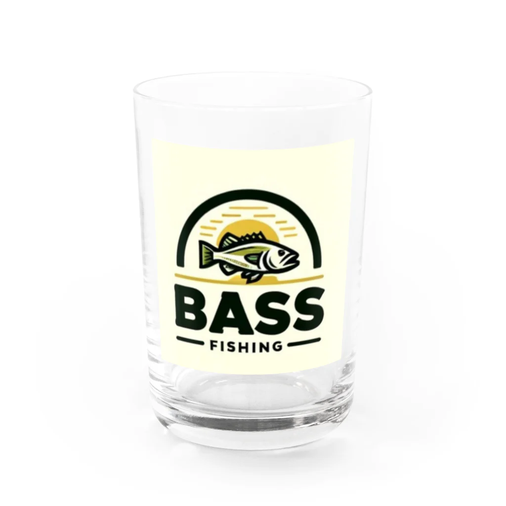 bassblocksのクラシカルバスロゴ Water Glass :front