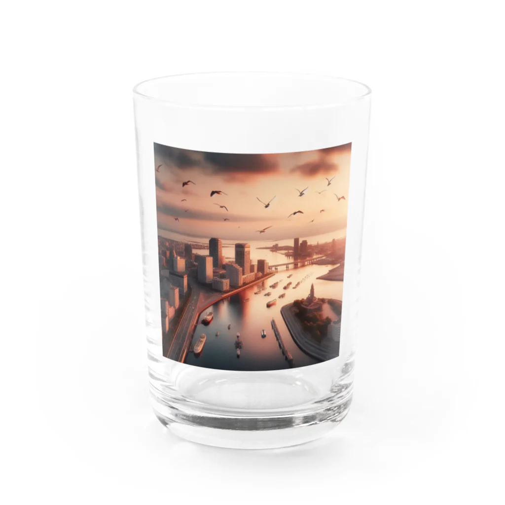 MM24Designの都会の夕暮れ Water Glass :front