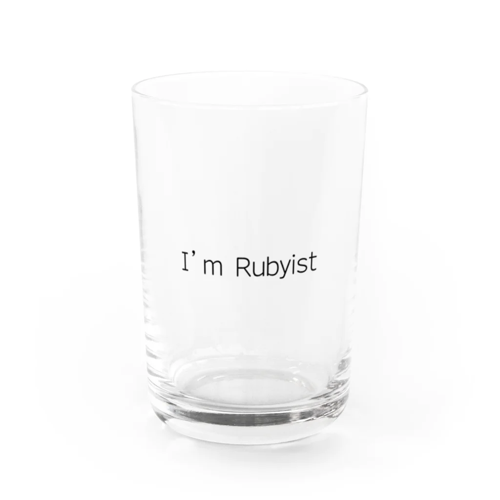 T-プログラマーのi'm Rubyist Water Glass :front