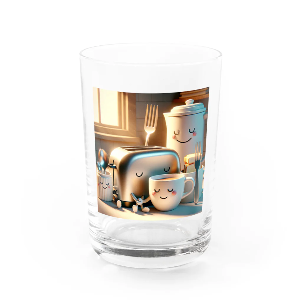 Reo_itemsの日常のアイテムがキュートなキャラクターに変身！ Water Glass :front