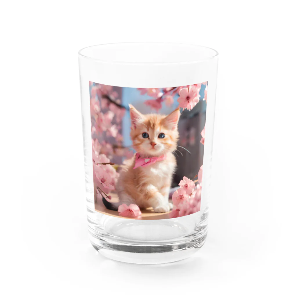 skiponsbの子猫グッズ Water Glass :front