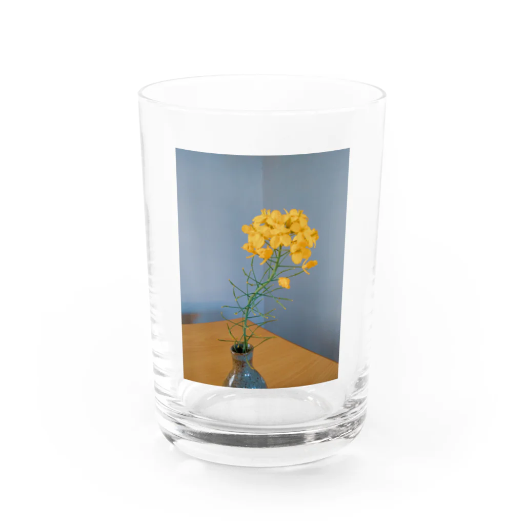 イエローローズのほっくり菜の花 Water Glass :front