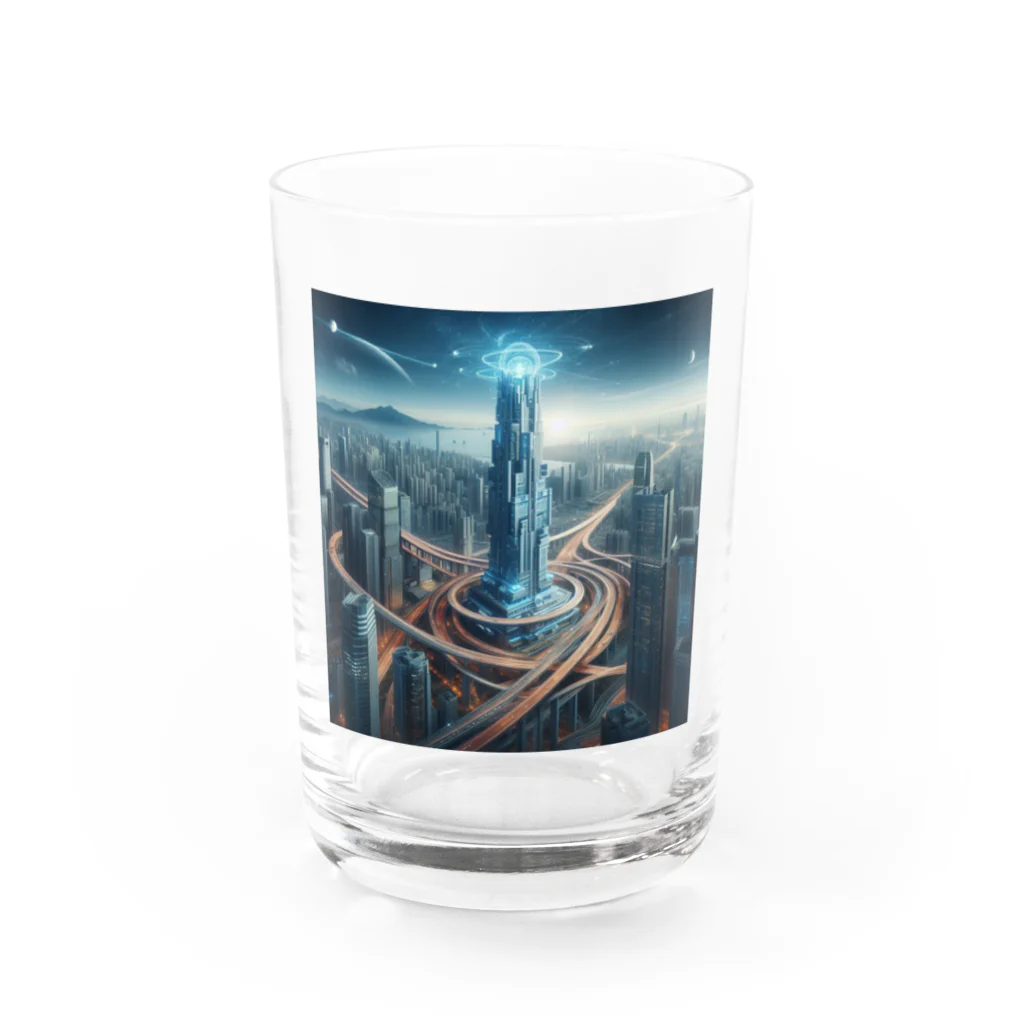 不思議なくうかんの現代版バベルの塔 Water Glass :front