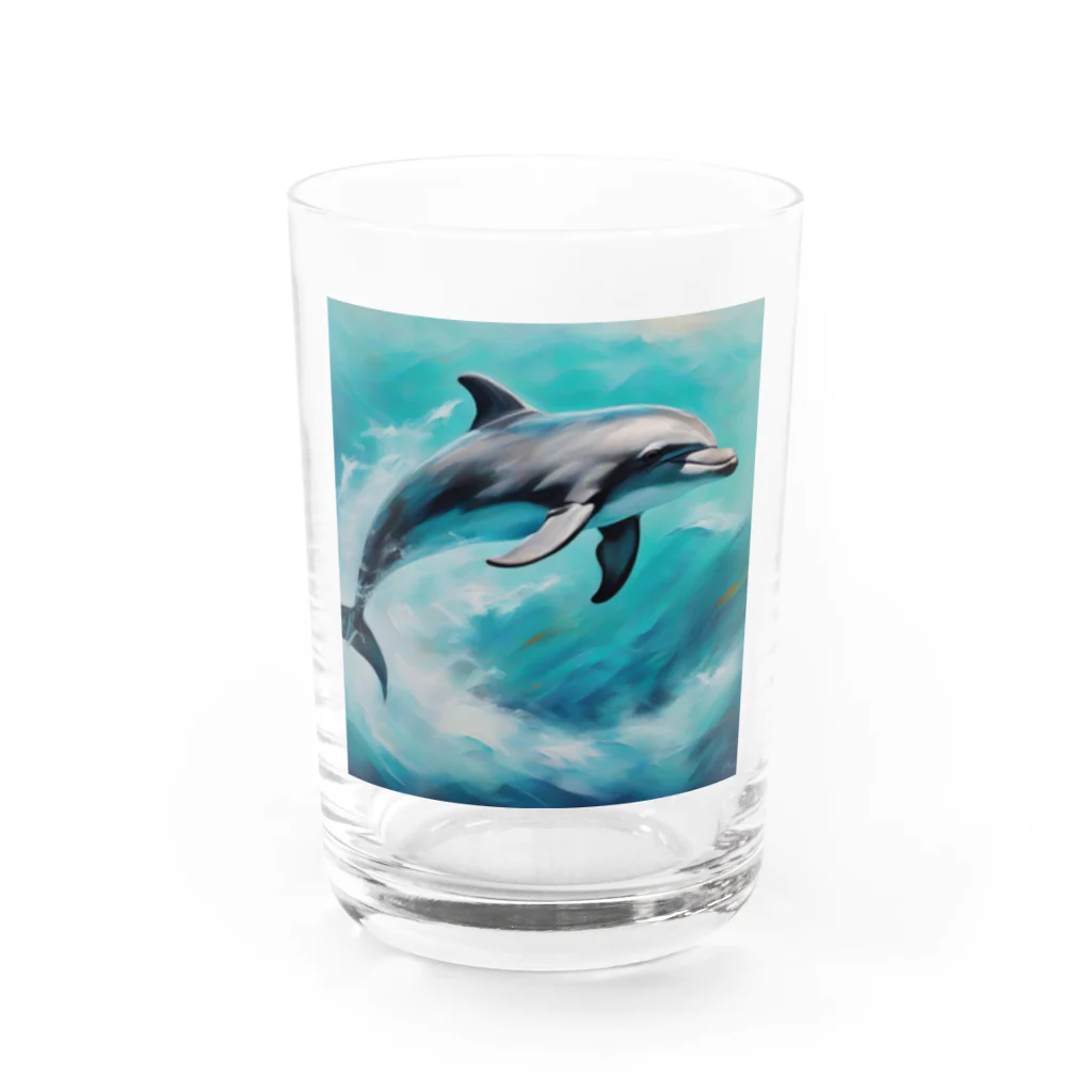 sora377の水中のバレリーナ、イルカ Water Glass :front