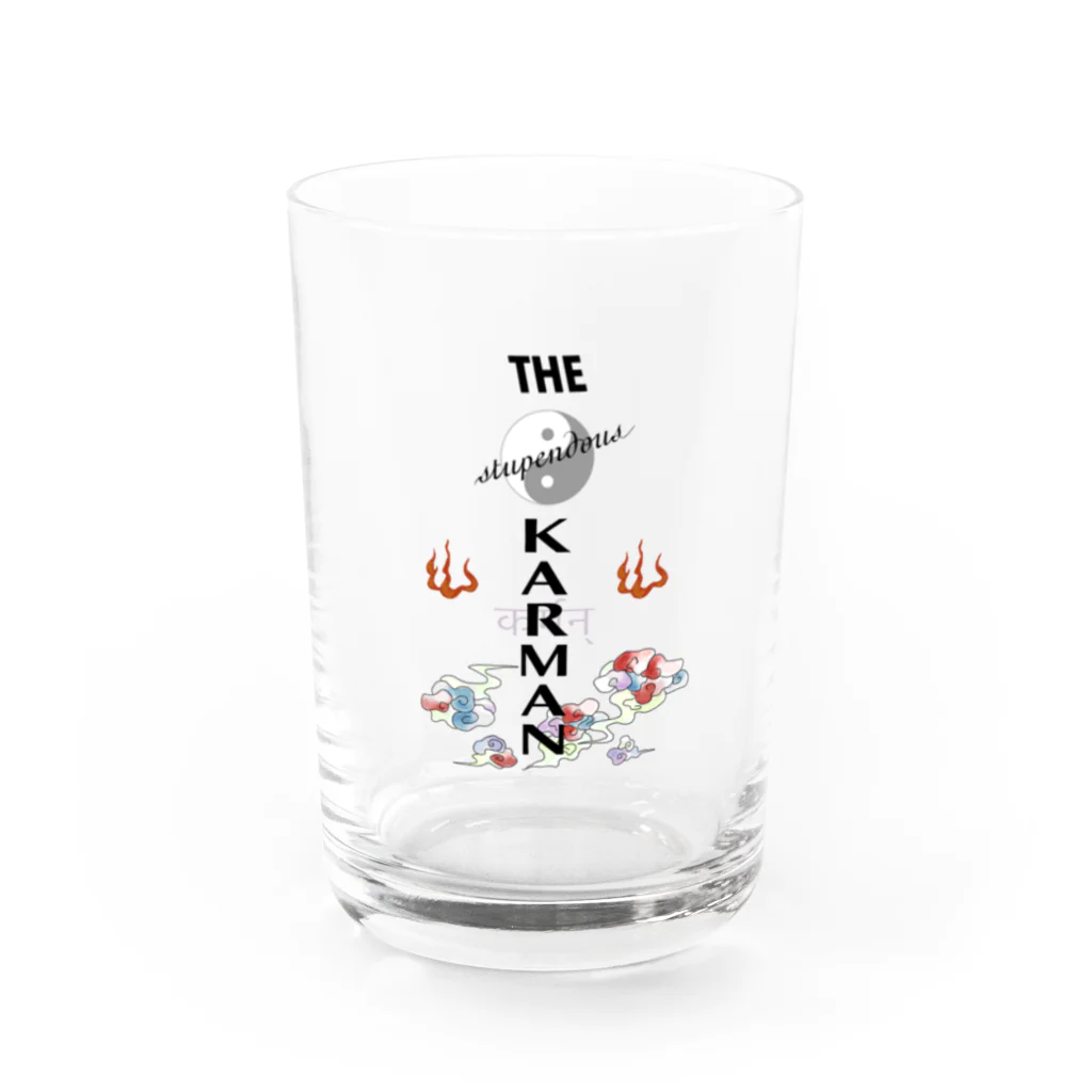 Every weekend nightmareの大いなる業(karman) Water Glass :front