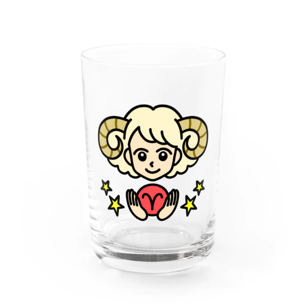 Yukarinaの星座ショップのおひつじ座♈ Water Glass :front