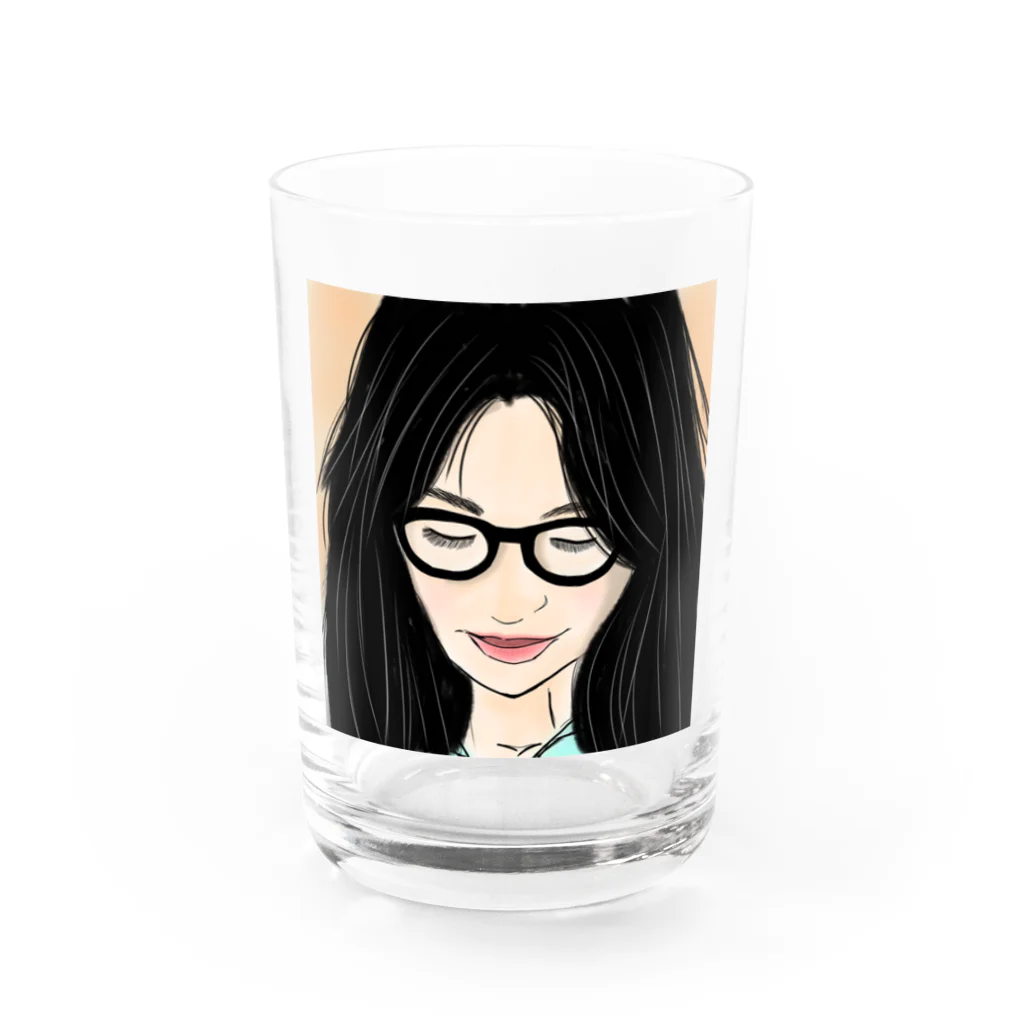 みつまめこshopのメガネ美人 Water Glass :front