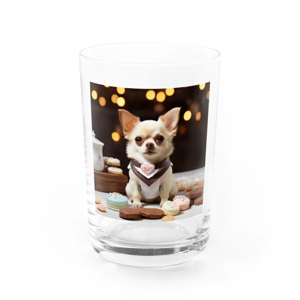 チワワ愛好家ショップの🎀チワワの幸せな一吠え🐕💓 - 心温まる家族の物語 Water Glass :front