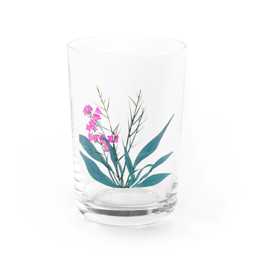 RetrowaveFlowerのRetrowaveFlower-エニシダ- Water Glass :front