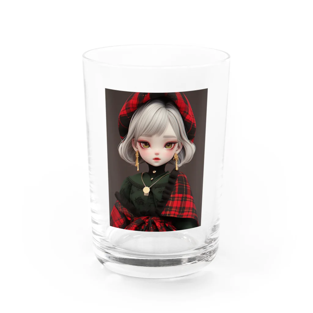 AQUAMETAVERSEのタータンチエクの服を着た少女　なでしこ1478 Water Glass :front