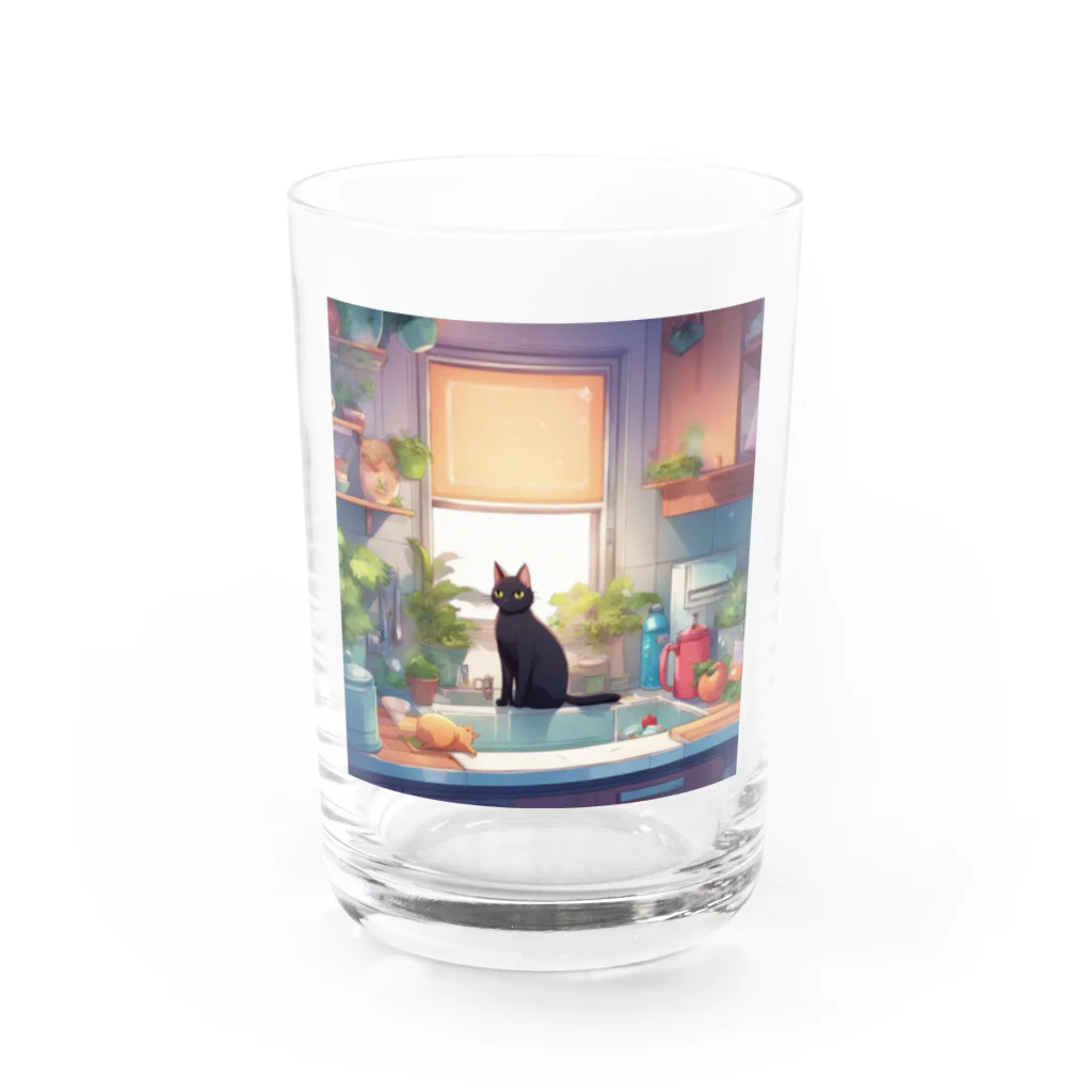 chinenroiのキッチンとねこ Water Glass :front