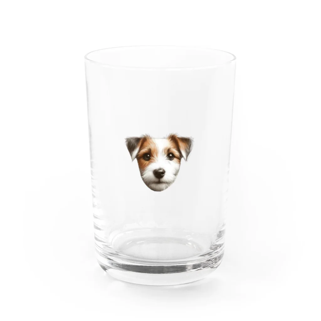 jackrussellvibes___のジャックラッセルテリアのアイテム Water Glass :front