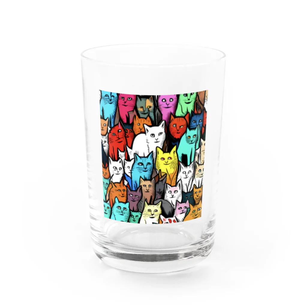 PAC (ポップアートキャット）のPAC (ポップアートキャット) Water Glass :front