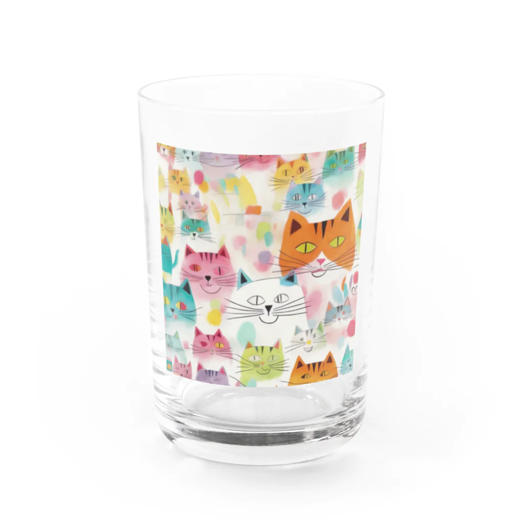 F2 Cat Design Shopのbeloved cats 002 Water Glass :front